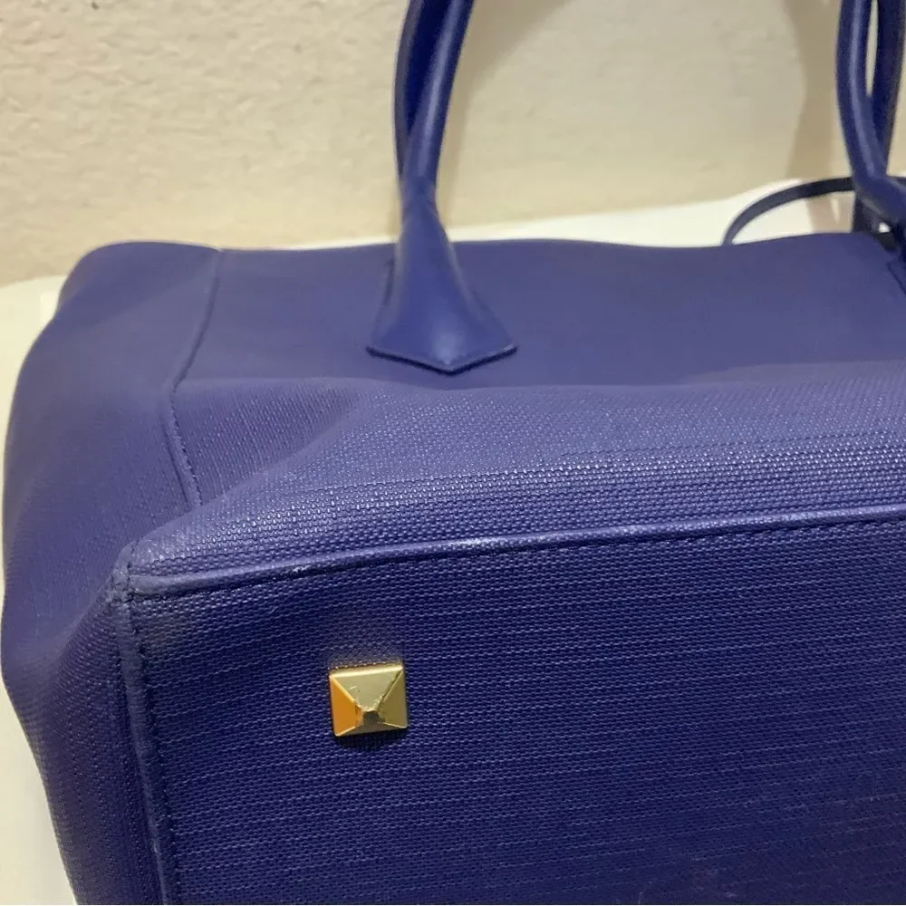 Dagne Dover Genuine Tote Bag Purse extra large Blue